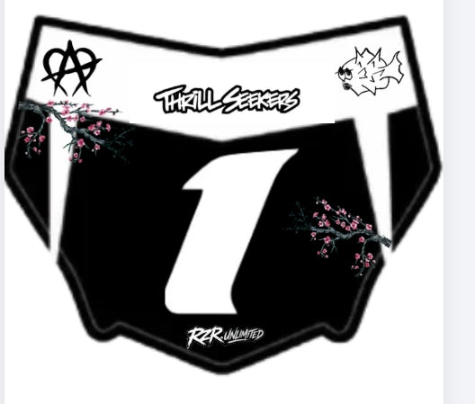 customizable motocutz plate decal style 4