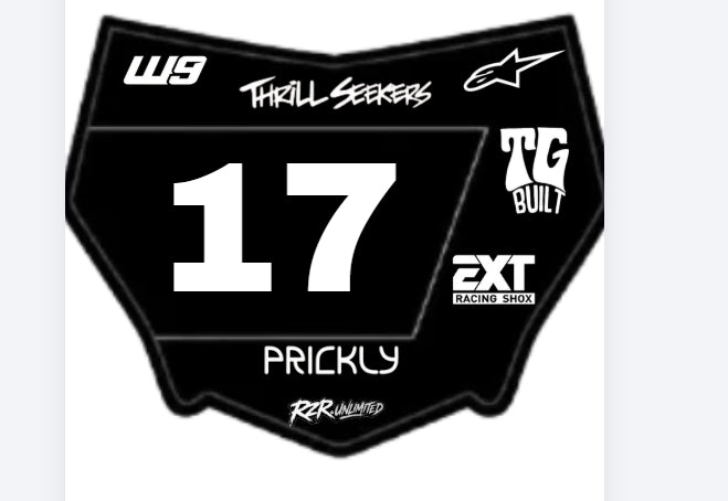 customizable motocutz plate decal style 2