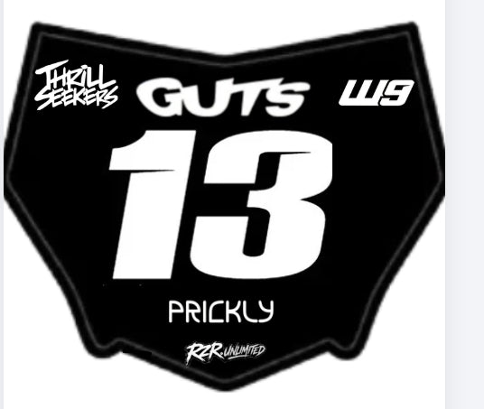 customizable motocutz plate decal style 1