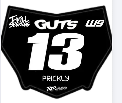 customizable motocutz plate decal style 1